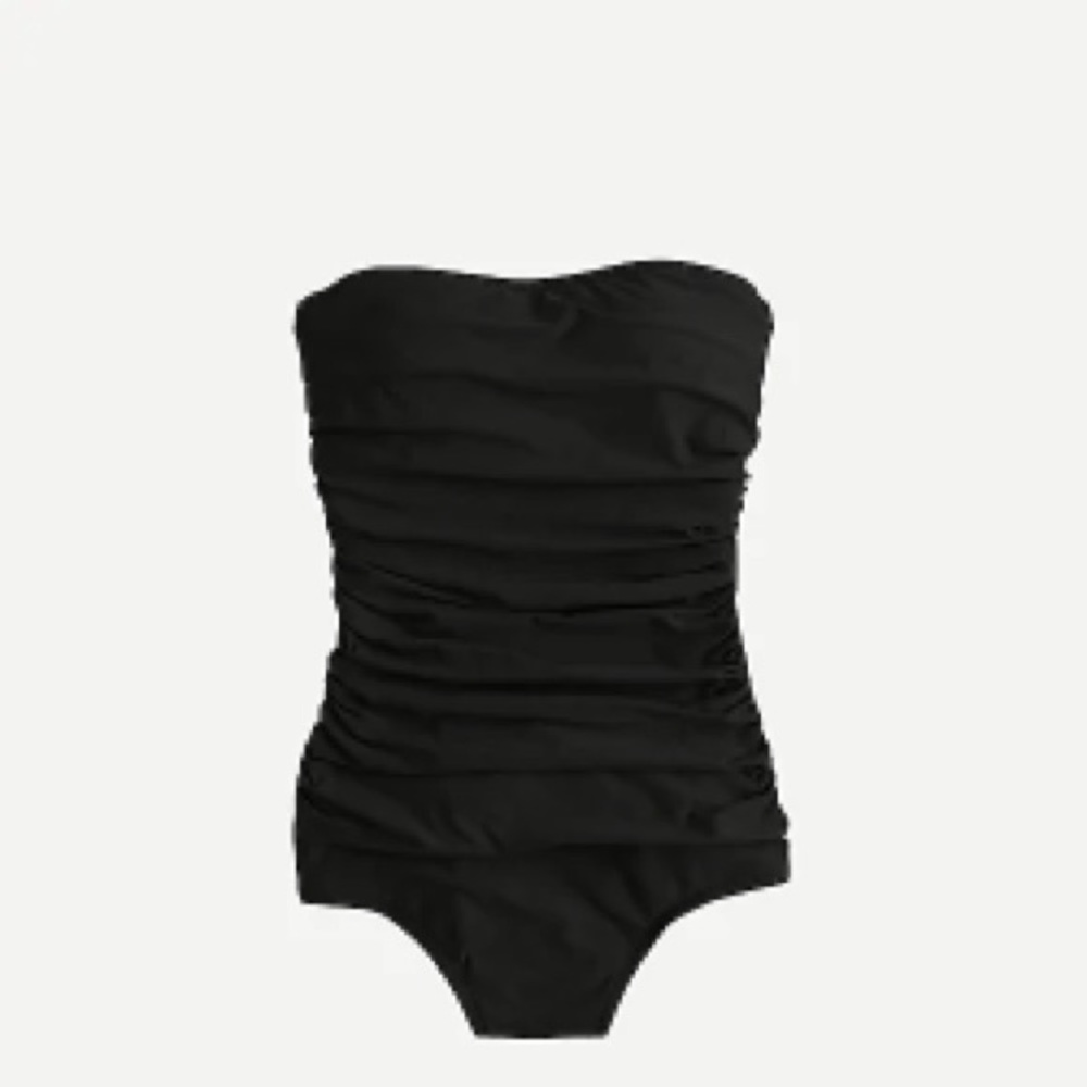 J. Crew Ruched Bandeau One-Piece Swimsuit